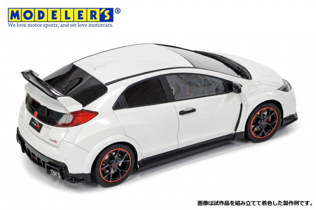 MK013 1/24 Honda CIVIC TYPE R (2015) ￥9,800(税抜価格) 画像はキットを組み立て塗装した試作品です。